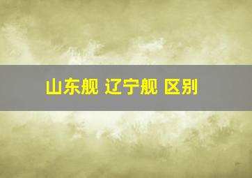 山东舰 辽宁舰 区别